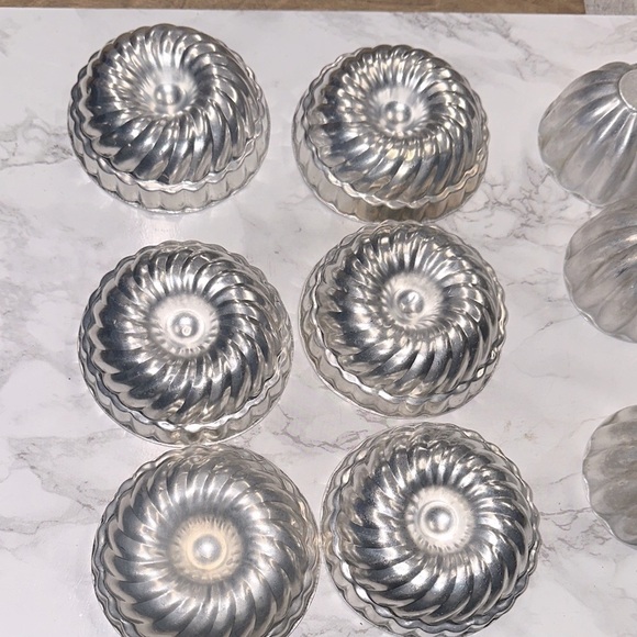 None Other - Set of vintage Silver Metal Baking Molds